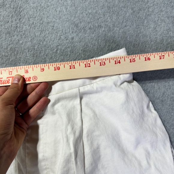 Banana Republic Pants Womens M Wide Leg Flare Linen Blend Pockets High Rise Crop - Picture 8 of 10